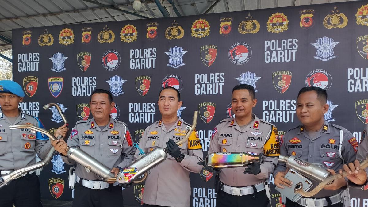 Polisi Daerah (Polres) Garut Mengamankan Lebih dari 1.011 Knalpot Brong, Pengguna Menghadapi Ancaman Penjara