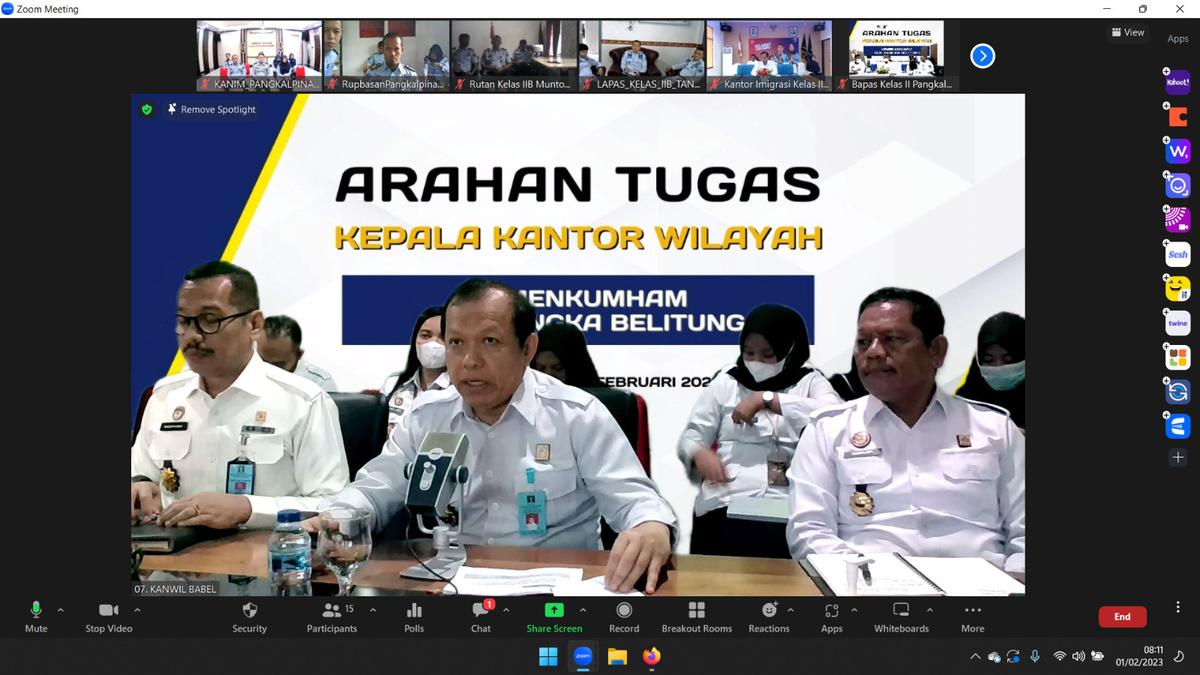 Kantor Wilayah Kementerian Hukum dan HAM Bangka Belitung Memperoleh Penghargaan Kedua Terbaik dalam Kategori Pelaporan Harta Kekayaan Pegawai Negeri Sipil