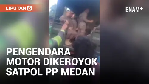 Video: Anggota Satuan Polisi Pamong Praja (Satpol PP) Medan Menganiaya Pengendara Motor