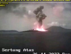 Gunung Anak Krakatau Meletus Sebanyak 4 Kali, Suara Dentuman Terdengar Terus Menyebar