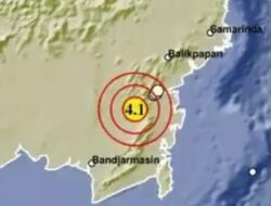 Gempa Bumi dengan Magnitudo 4,1 Mengguncang Balangan Kalsel