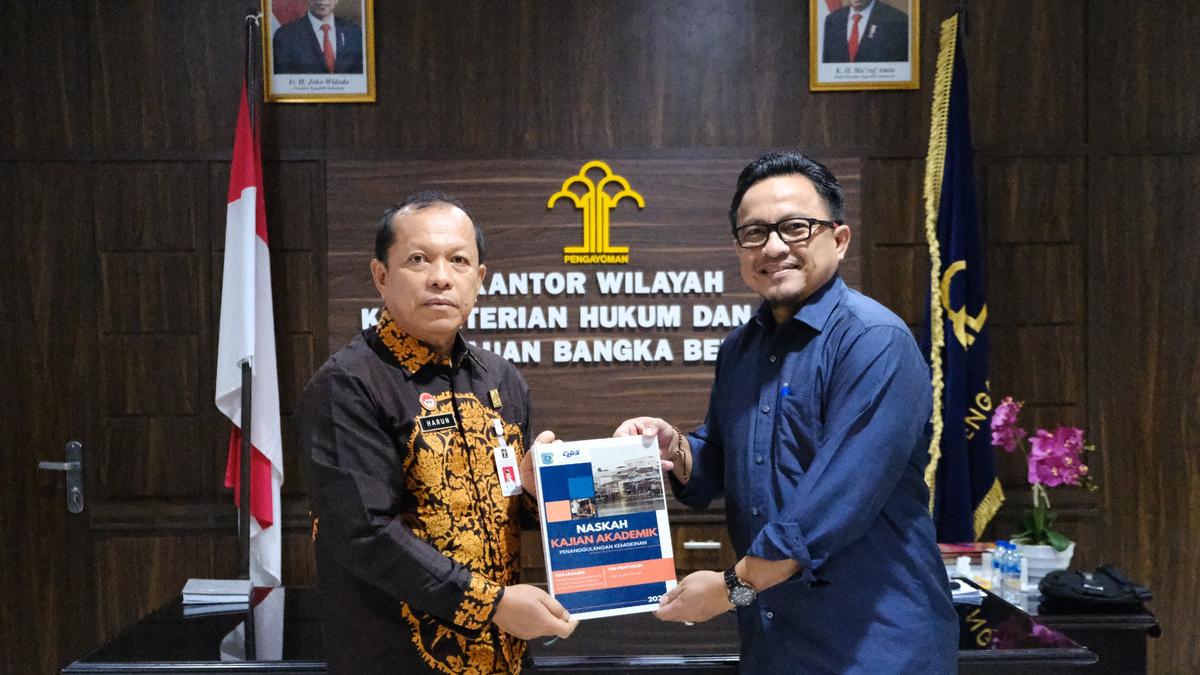 DPRD Belitung Bapemperda Temui Kementerian Hukum dan HAM Provinsi Kepulauan Bangka Belitung untuk Bahas Raperda Penanggulangan Kemiskinan