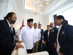 Prabowo Subianto Bersilaturahmi dengan Surya Paloh di Gedung NasDem: Saya Hadir untuk Menghormati