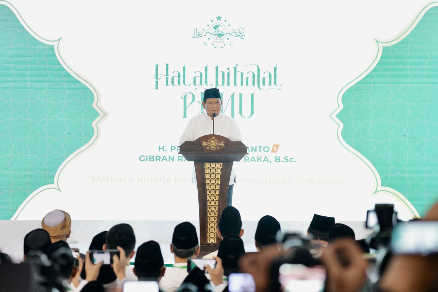 Prabowo Subianto expresses gratitude for NU’s commitment to supervise and endorse the upcoming government.