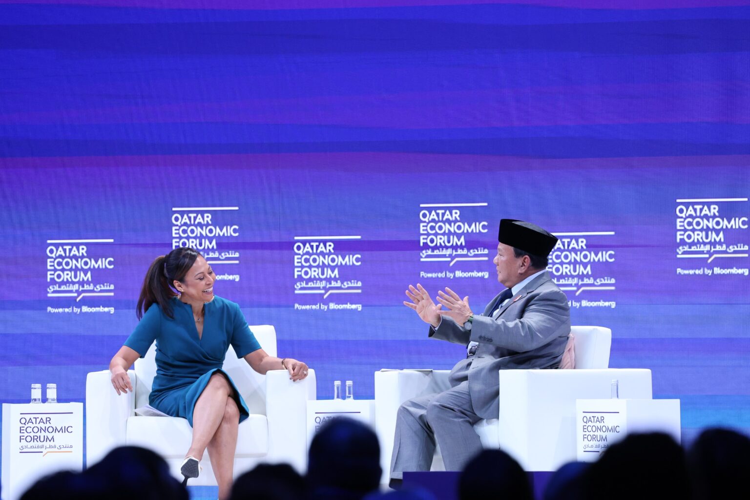 Prabowo Subianto Memberikan Jawaban Mendalam tentang Demokrasi dalam Kepemimpinannya dan Menerima Apresiasi di Qatar Economic Forum