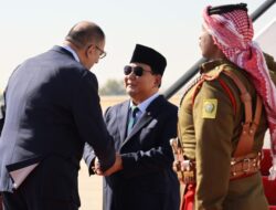 Prabowo Subianto Arrives in Jordan, Greeted by Senior Officials and Honor Guard