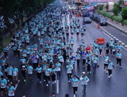 Riau Bhayangkara Run 2024: Ribuan Peserta Menyemuti Jalan Sudirman Pekanbaru, Seperti Lautan Manusia