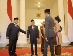 Sweet Moments Among Prabowo Subianto, Jokowi, and Ma’ruf Amin during the TNI-Polri Officer Oath Ceremony