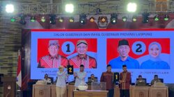 Pilgub Lampung 2024: Nomor Urut Paslon Arinal-Sutono 1, Mirza-Jihan 2