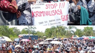 Ribuan ASN Se-Sultra Mendukung Supriyani Guru Honorer di Konawe Selatan di PN